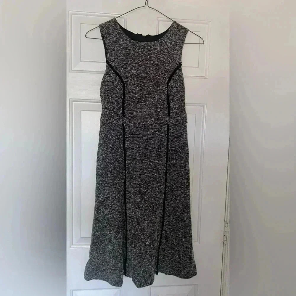 NWT Banana Republic Gray & Black Convertible Jacquard Dress Size 2P - Picture 3 of 16